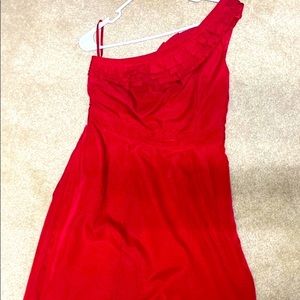 The Limited one shoulder red dress